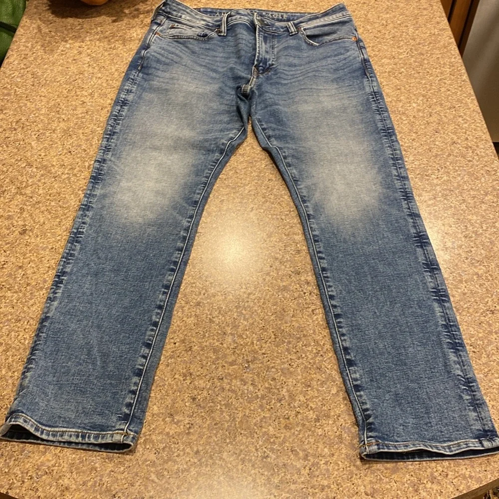 American Eagle Airflex+ Slim Blue Jeans Tag Says 33x30 - Picture 4 of 17